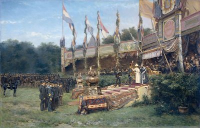 Consegna della Croce di Lombok dalla Regina Guglielmina al Malieveld a L
