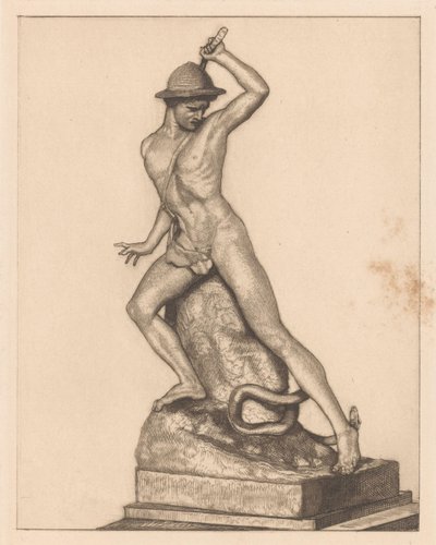 Scultura di un pastore con un serpente da Maria Arnoldina van Hove
