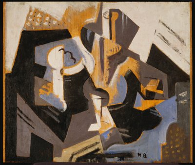 Natura morta cubista in blu e grigio da Maria Blanchard