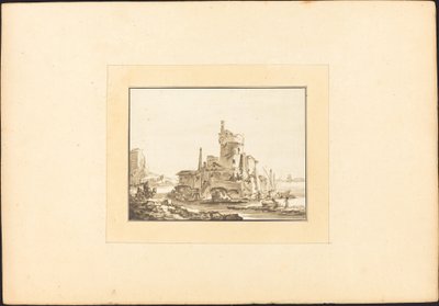 Paesaggio con una torre rotonda da Maria Catharina Prestel after Thomas Wyck