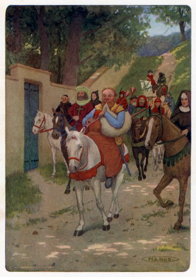 I racconti di Canterbury di Chaucer: Il mugnaio fa uscire la compagnia dalla città da Maria Louise Kirk