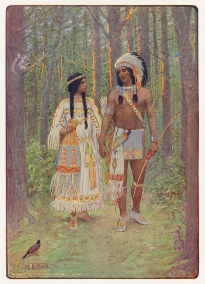 Illustrazione per Hiawatha di Longfellow da Maria Louise Kirk