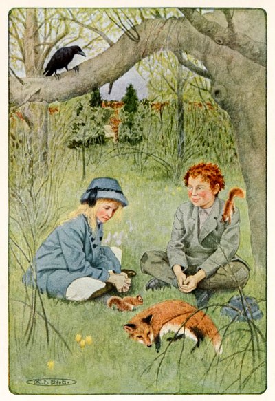 "It seemed scarcely bearable to leave such delightfulness" da Il giardino segreto di Frances Hodgson Burnett (1849-1924) da Maria Louise Kirk