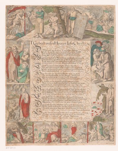 Testo calligrafato con scene della vita di Cristo da Maria Strick Becq