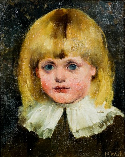 Testa di ragazza (Hilja Tukiainen); dipinto da Maria Wiik