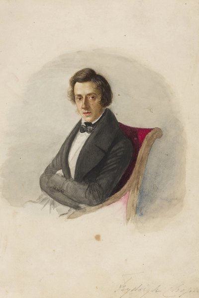 Ritratto di Frédéric Chopin da Maria Wodzinska