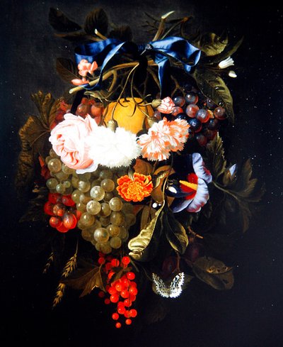 Ghirlanda di fiori e frutti da Maria van Oosterwyck