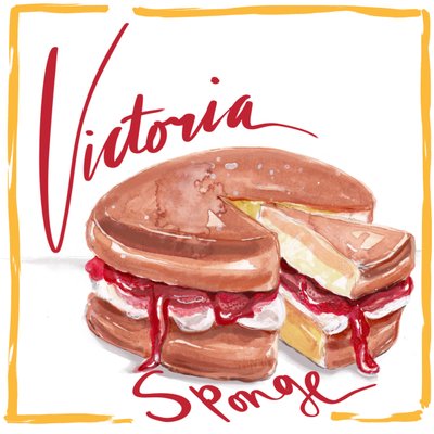 Victoria Sponge, 2019 (acquerello su carta) da Marianna Kulukundis