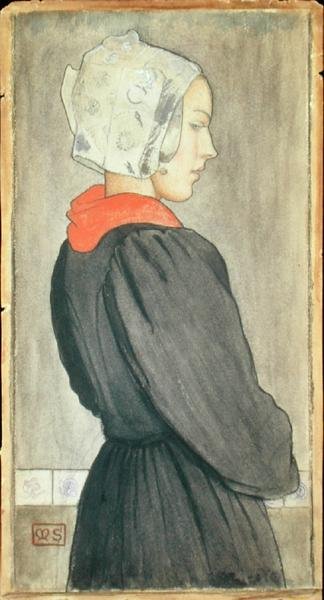 Ragazza olandese, c.1899 da Marianne Stokes