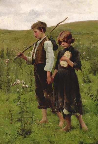 Senzatetto, 1885 da Marianne Stokes