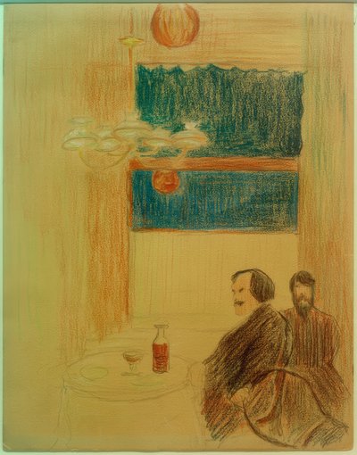 Due uomini nel locale da Marianne von Werefkin