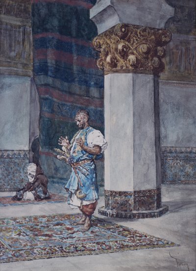 Un mercante che prega in una moschea da Mariano Fortuny y Marsal