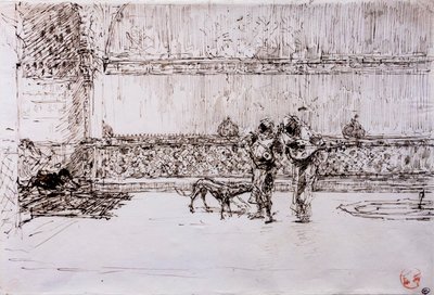 Musicisti arabi davanti a un re moresco, 1870-71 circa (penna e inchiostro su carta vergata) da Mariano Fortuny