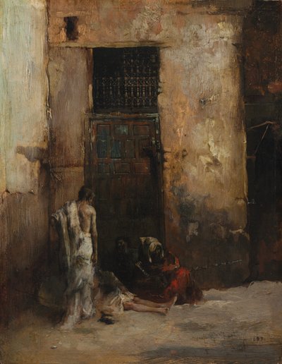Mendicanti alla porta da Mariano Fortuny y Marsal