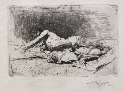 Uomo che rotola a terra da Mariano Fortuny y Marsal
