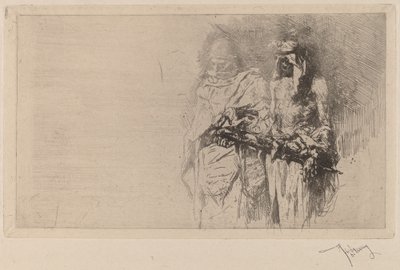 Croquis (Due figure arabe) da Marià Fortuny