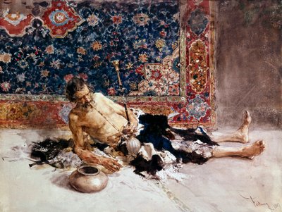 Fumatore di oppio da Marià Fortuny