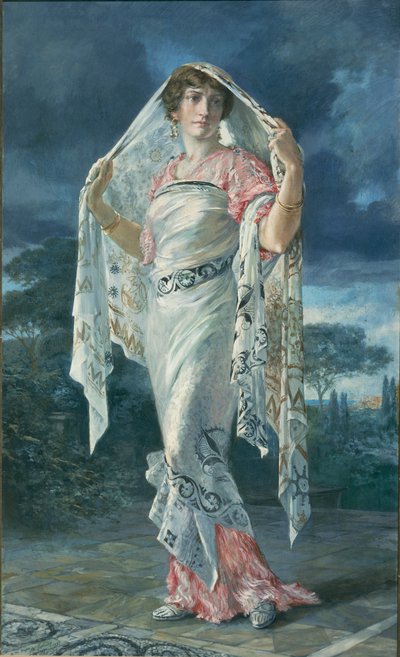 Ritratto di Henriette Fortuny in costume pompeiano da Mariano Fortuny y Madrazo