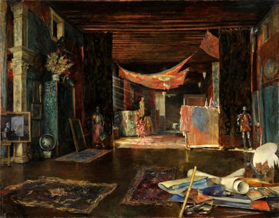 Lo studio del pittore a Palazzo Pesaro Orfei da Mariano Fortuny y Madrazo