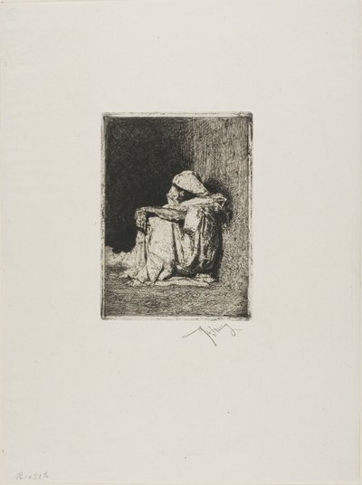 Arabo seduto, con le mani incrociate sulle ginocchia da Mariano Fortuny y Marsal