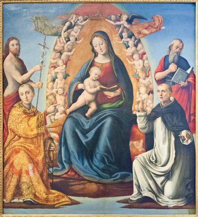 Madonna col Bambino e Santi da Mariano di (c.1470 c.1530) Ser Austerio
