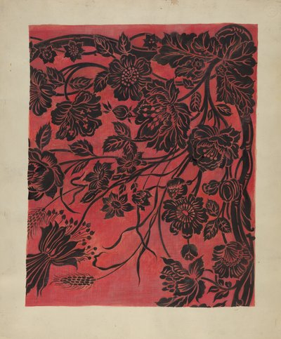 Copritavolo stencil, c. 1942 da Marie Alain