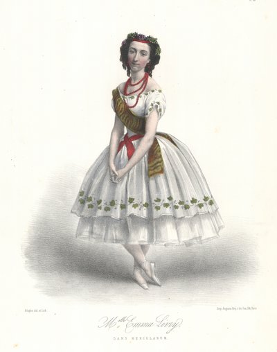 La ballerina francese Emma Livry nel balletto Herculanum di Felicien David all