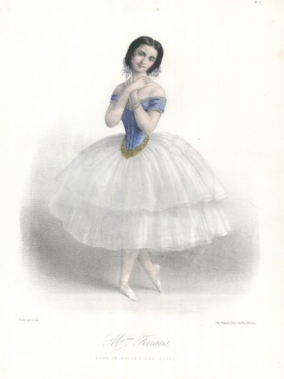 La ballerina italiana Amalia Ferraris nel Ballet des Elfes all