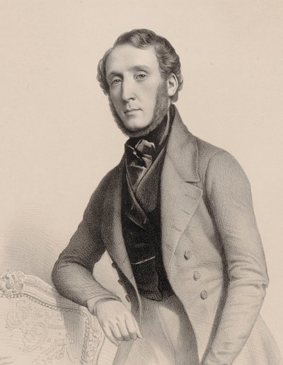 Ritratto del pianista e compositore George Alexander Osborne, 1806-1893, 1850 da Marie Alexandre Menut Alophe