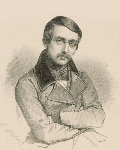 Ritratto del drammaturgo Auguste Anicet-Bourgeois 1806-1870 da Marie Alexandre Menut Alophe