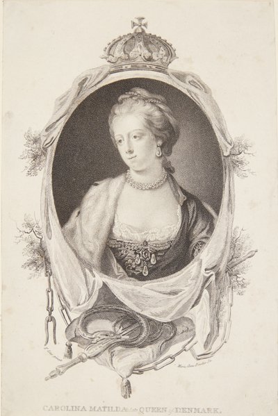 Ritratto di Caroline Mathilde da Marie Anne Bourlier