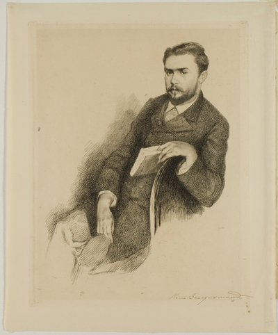 Ritratto del critico Gustave Geffroy da Marie Bracquemond