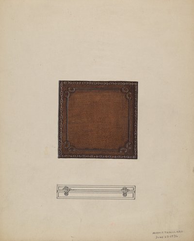Custodia per medaglie in pelle, 1936 da Marie Famularo
