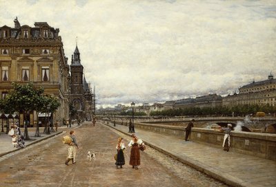 Mattina presto lungo la Senna da Marie Francois Firmin Girard
