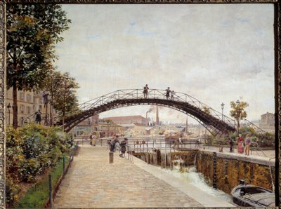 Il canale Saint Martin a Parigi da Marie Francois Firmin Girard