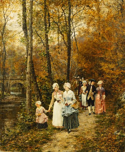 La passeggiata pomeridiana, 1879 da Marie Francois Firmin Girard