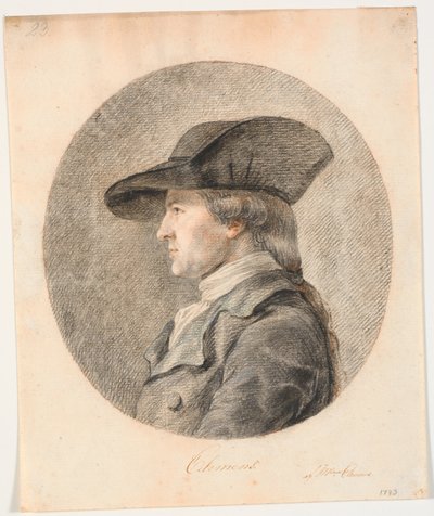 Ritratto di J.F. Clemens. Profilo a Sinistra da Marie Jeanne Clemens
