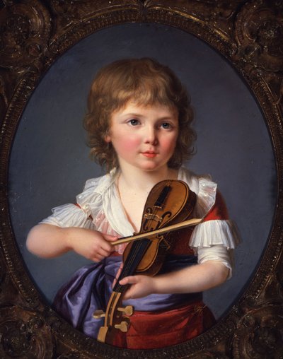Il maestro Henri Gabiou suona il violino da Marie Victoire Lemoine