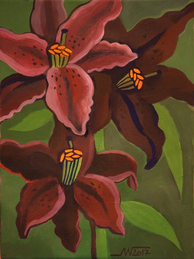 Gigli rosso intenso da Marina Gorkaeva