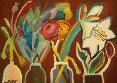 Fiori astratti dai colori vivaci da Marina Gorkaeva
