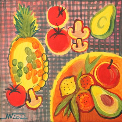 Una vivace natura morta con frutta da Marina Gorkaeva