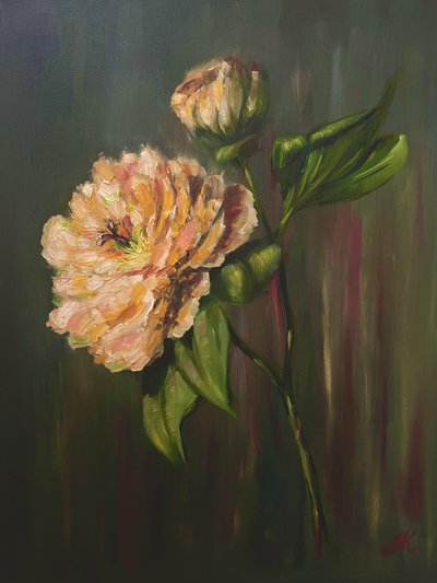 Elegante peonia floreale da Marina Kozyr