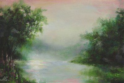 Fiume in una mattina nebbiosa da Marina Kozyr