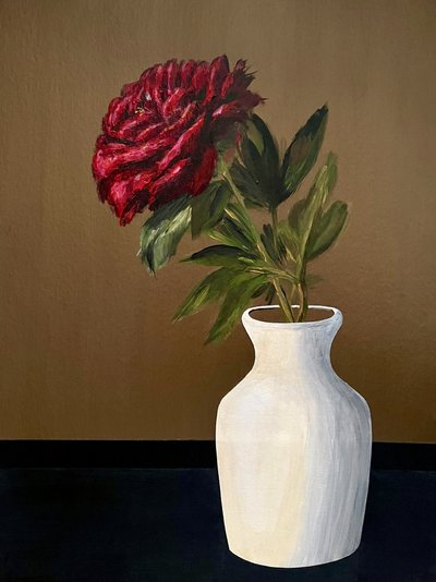 Natura morta con peonia rossa da Marina Kozyr