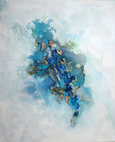 Deep Blue Gold - Astratto da Marina Nelson