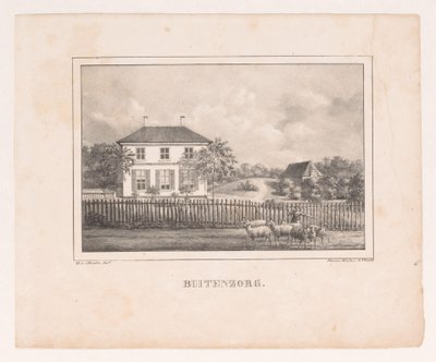 Vista su Huize Buitenzorg da Marinus Adrianus van Straten