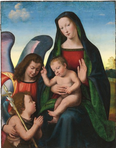 La Madonna col Bambino con il giovane San Giovanni Battista e un angelo da Mariotto Albertinelli