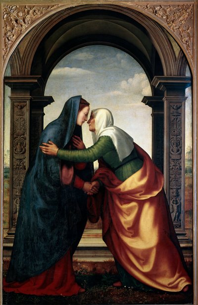 La Visitazione di Santa Elisabetta alla Vergine Maria da Mariotto Albertinelli