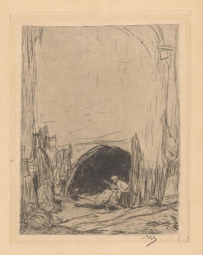 Bazar a Costantinopoli da Marius Bauer (signed by artist)