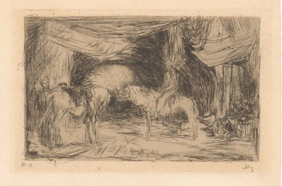 Bazar a Smirne da Marius Bauer (signed by artist)
